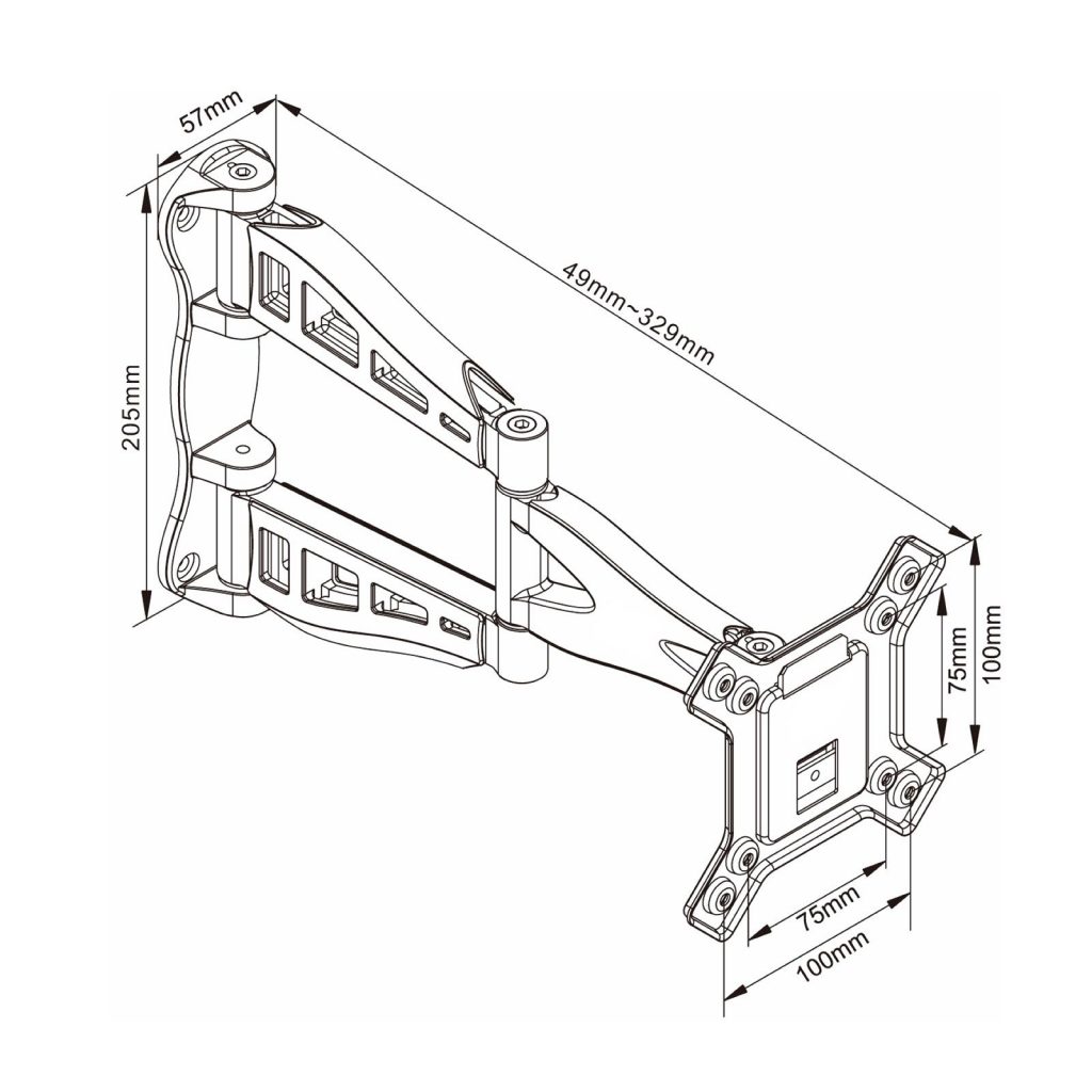 MMT100B Tilt & Swivel TV Bracket for 10"22" screens tvbracketman.co.uk