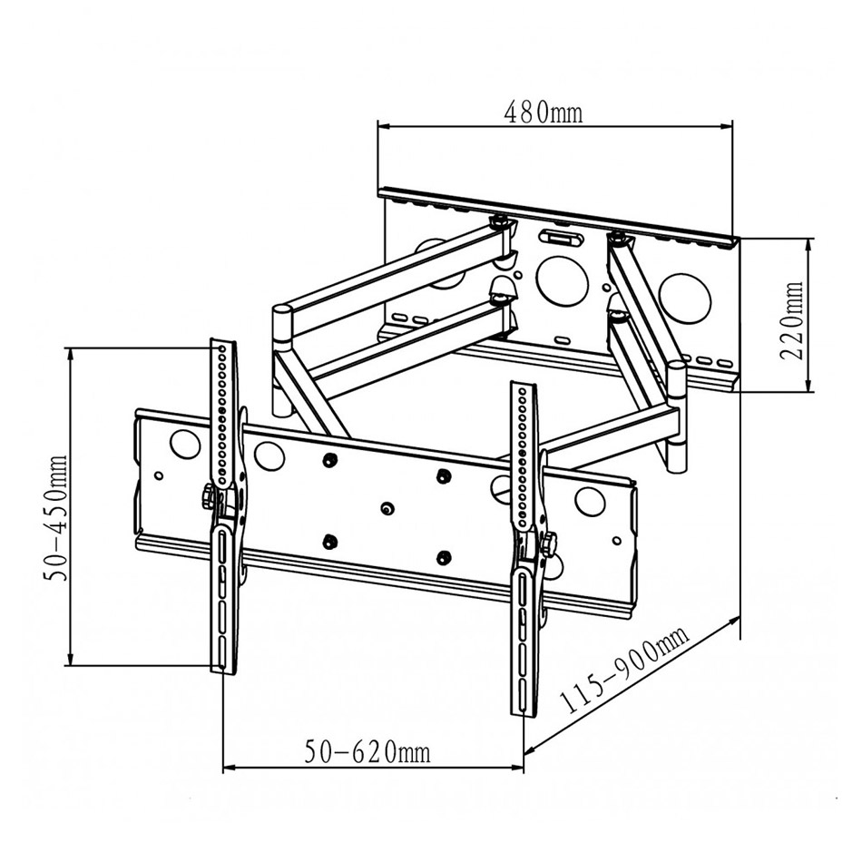 MMTIB900B Tilt and Swivel TV Bracket for 38"70" Screens